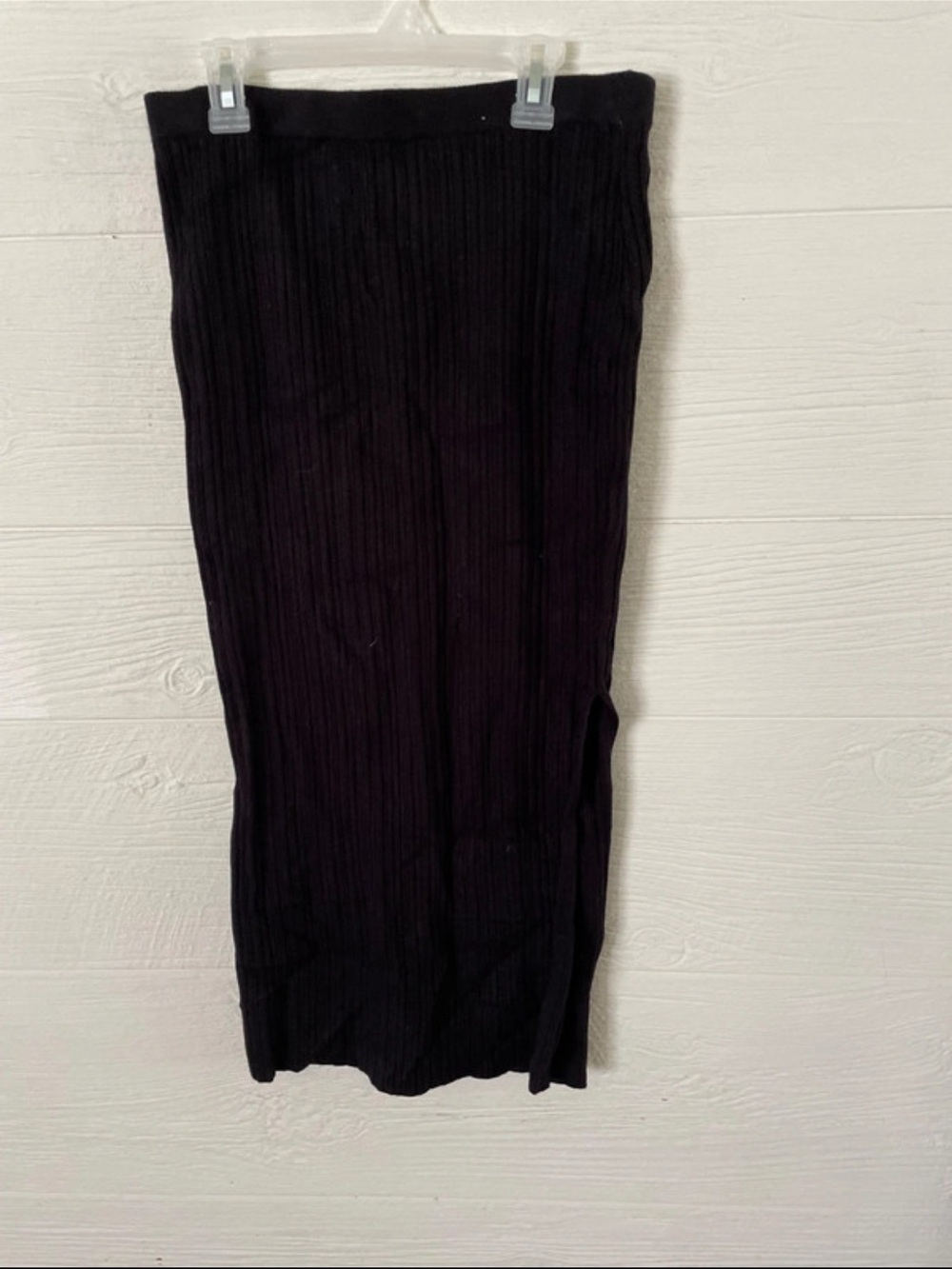 House of Harlow 1960 Black Ribbed Pencil Skirt